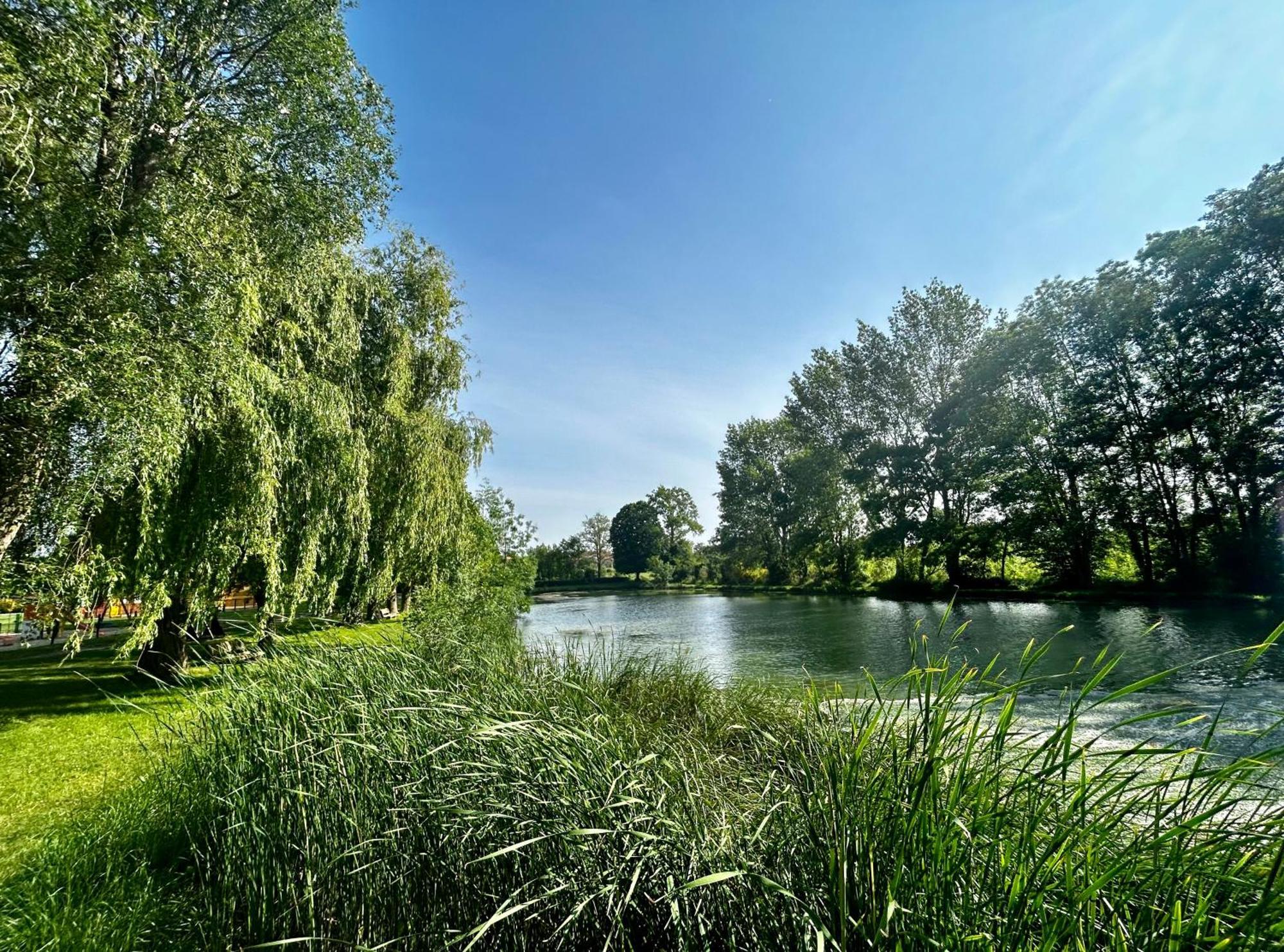 Les Cabanes Du Lac Vandre Bagian luar foto